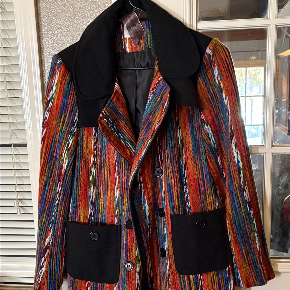 Moon Collection Multicolored Striped Jacket